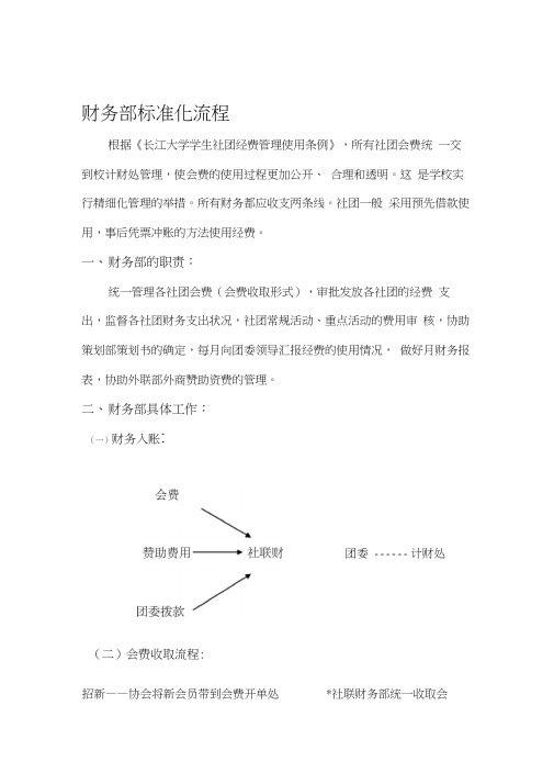 财务部标准化流程