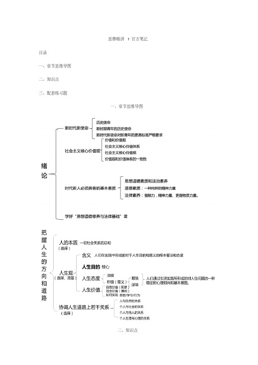 思修官方笔记所有章节归纳整理