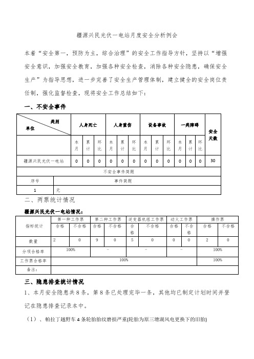 月度安全分析会