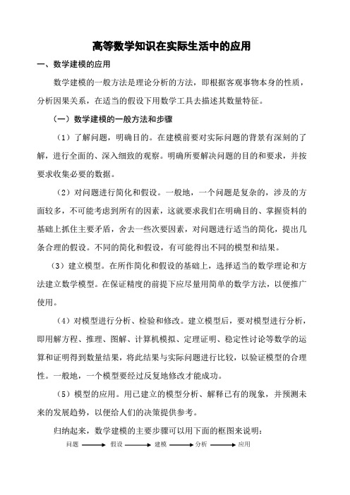 关于高等数学在实际生活中的应用