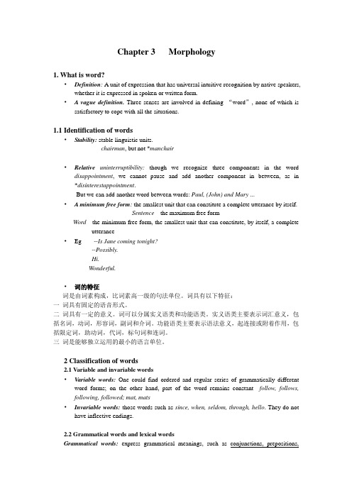 大学英语语言学Chapter_3_Morphology