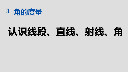 人教版四年级上册数学 第三单元 角的度量 PPT课件