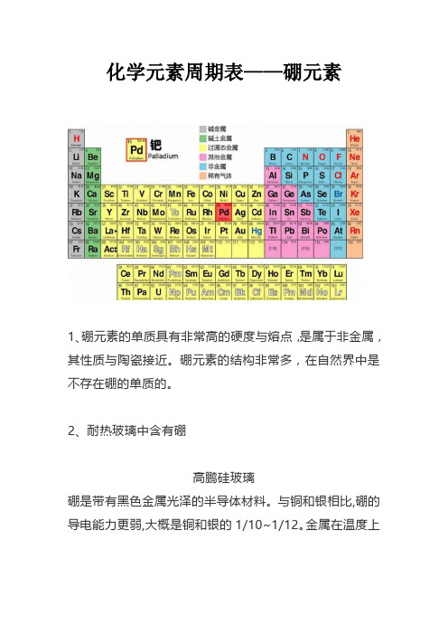 化学元素周期表——硼元素