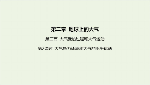 新人教版必修第一册高中地理第二章地球上的大气第二节第2课时大气热力环流和大气的水平运动课件