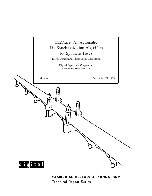 DECface an automatic lip-synchronization algorithm for synthetic faces