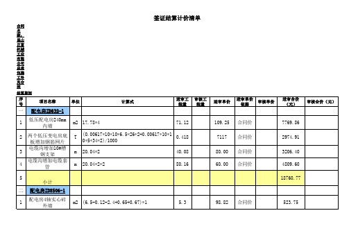 签证计算书汇总