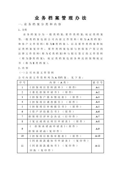 档案管理办法
