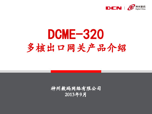 DCME-320 多核出口网关产品介绍