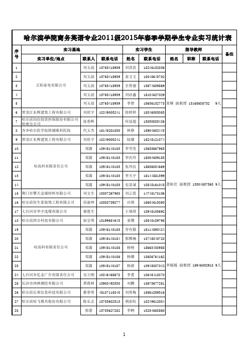 实习计划封皮