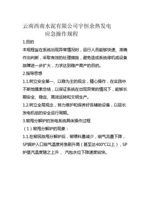 应急操作规程资料