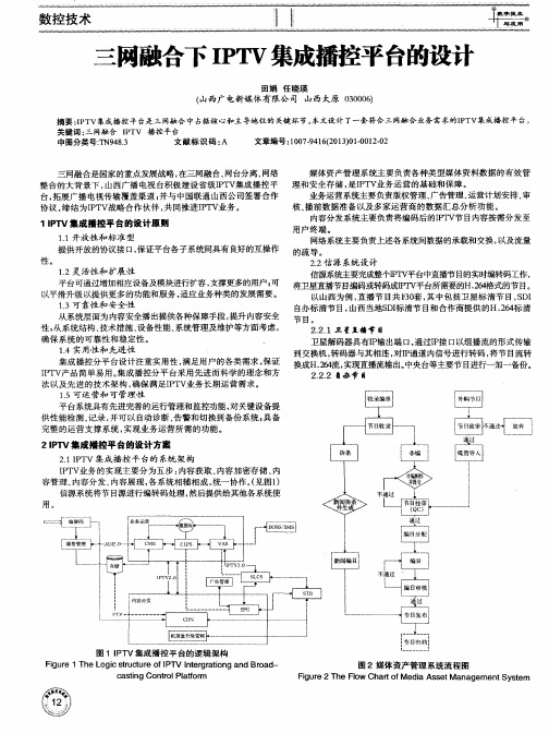 三网融合下IPTV集成播控平台的设计