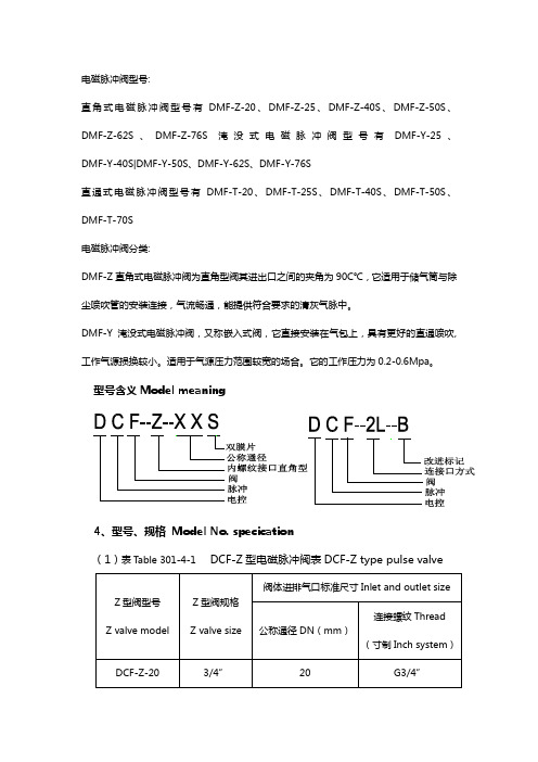 直角电磁脉冲阀型号【大全】