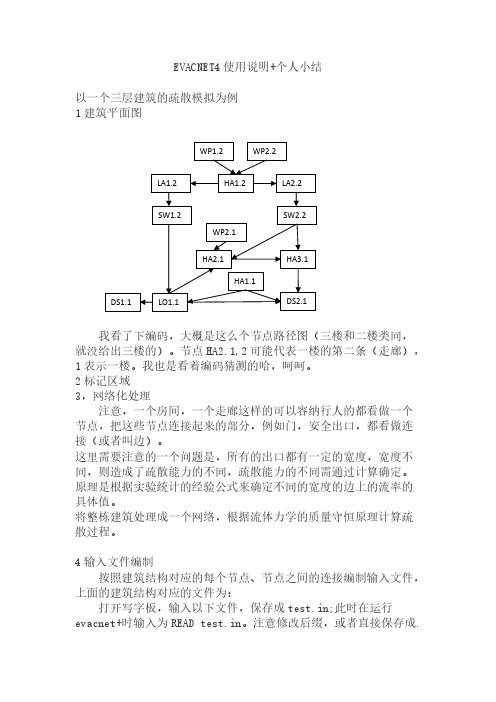 EVACNET4使用说明+个人使用小结-推荐下载