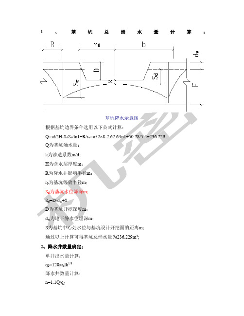 管井降水计算书