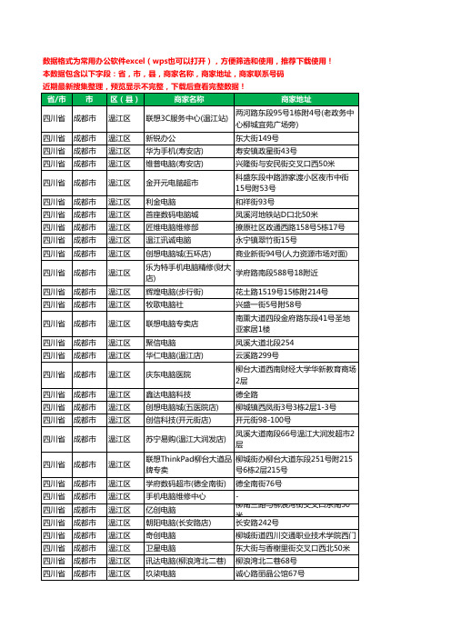 新版四川省成都市温江区电脑工商企业公司名录名单大全131家