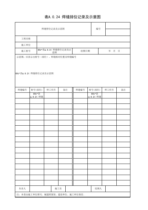 001-表A.0.24 焊缝排位记录及示意图