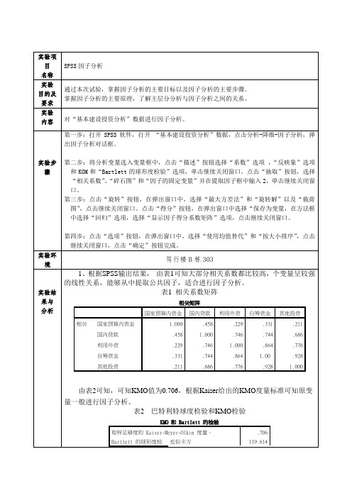 SPSS因子分析