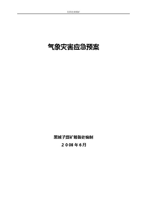 重大气象灾害应急预案