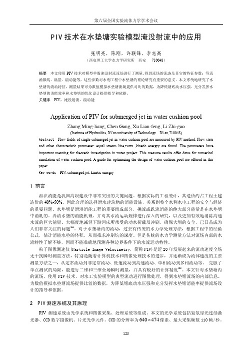 piv技术在水垫塘实验模型淹没射流中的应用（1）