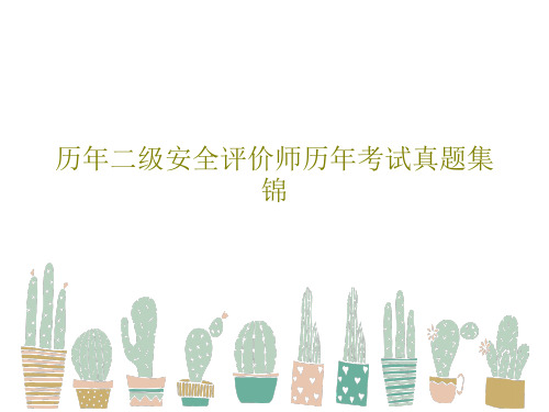 历年二级安全评价师历年考试真题集锦共61页