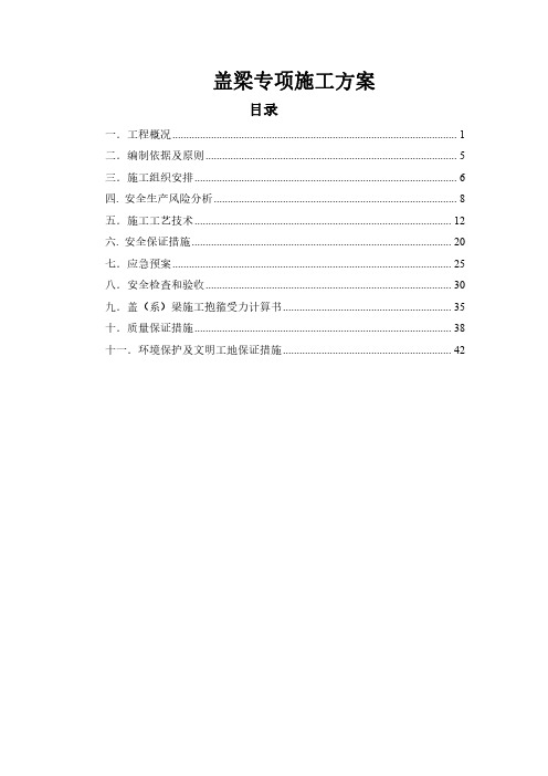 盖梁专项施工方案