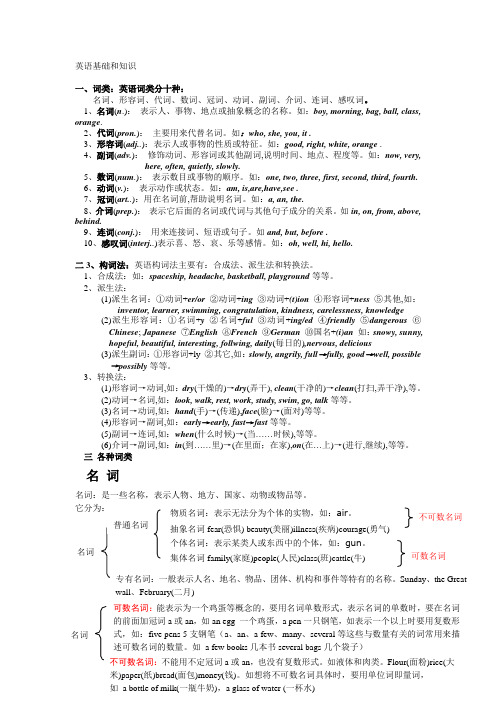 英语基础知识