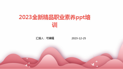 2023全新精品职业素养ppt培训