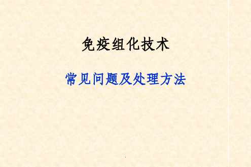 免疫组化技术常见问题及处理方法ppt课件