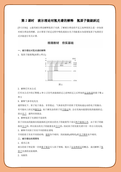 高中物理同步选择性必修第三册 第4章波粒两象性 4 第2课时 玻尔理论对氢光谱的解释 氢原子能级跃迁