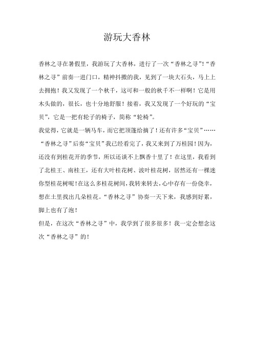 小学叙事游玩大香林