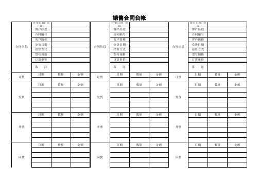 销售合同台账模板24579--