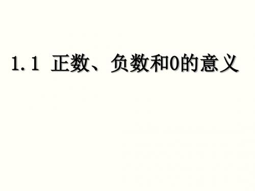 人教2011课标版初中数学七年级上册第一章1.1.2正数、负数及0的意义(共16张PPT)