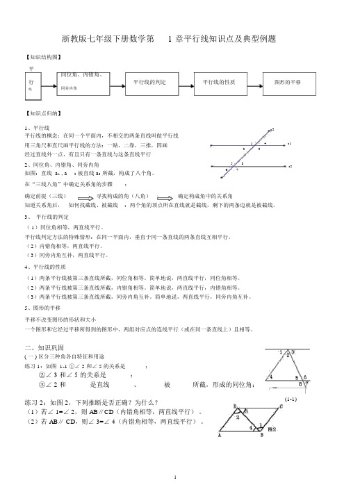 浙教版七年级下数学知识点+经典题目