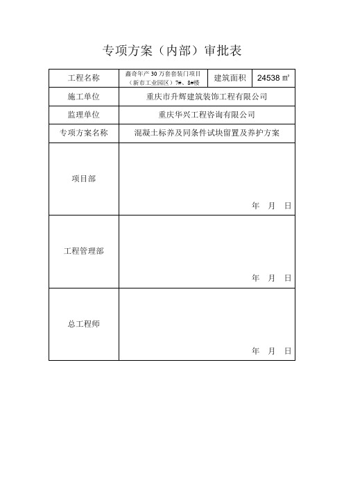 专项方案内审表