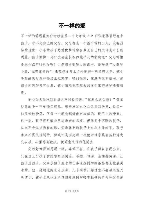 不一样的爱_高三作文_68