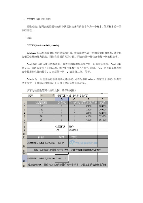 数据库函数详解含举例说明