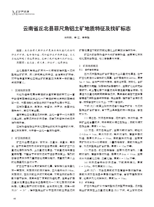 云南省丘北县菲尺角铝土矿地质特征及找矿标志