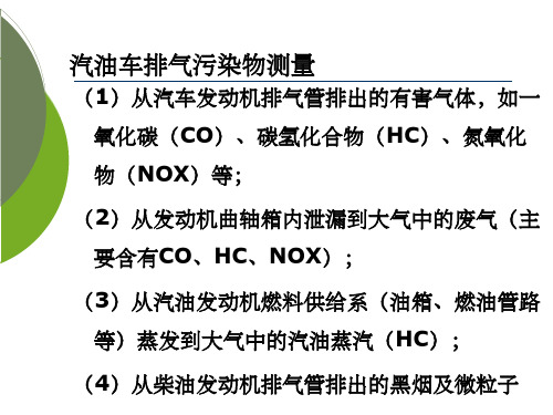 汽油车尾气排放检测方法