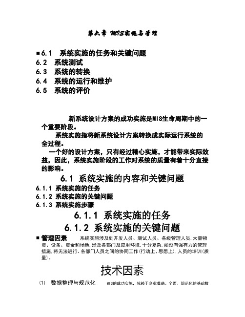 第6章 MIS实施与管理