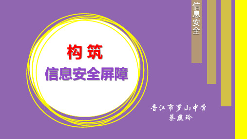 【教学课件】构建信息安全屏障