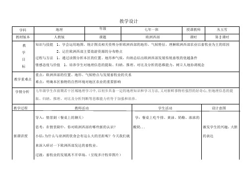 地理人教版七年级下册欧洲西部现代化的畜牧业