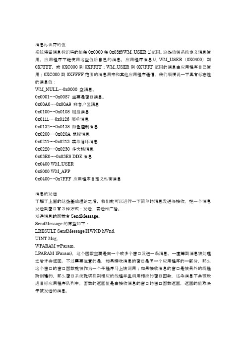 win32消息传递