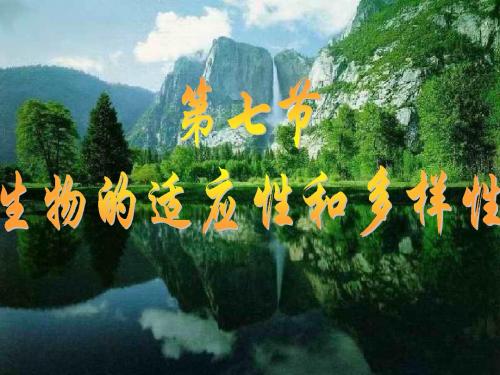 【生物课件】生物适应性和多样性-浙江版