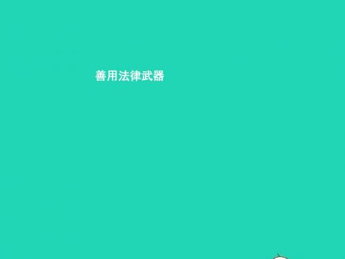 七年级政治下册第四单元我们的权益第十一课自我保护第2框善用法律武器课件教科版