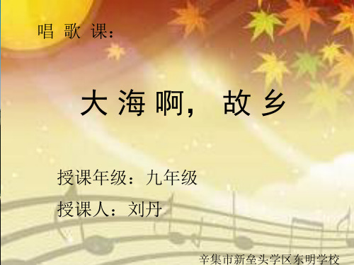 大海呀,故乡电影《大海在呼唤》主题曲