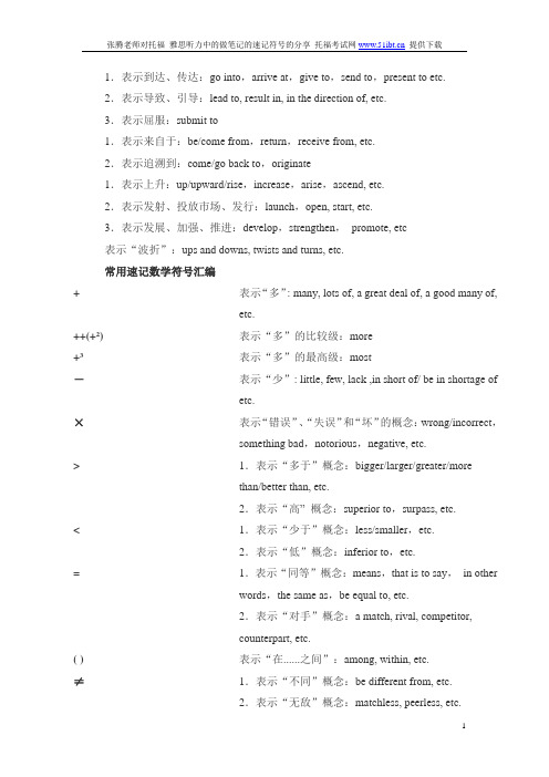 英语听力速记符号总结