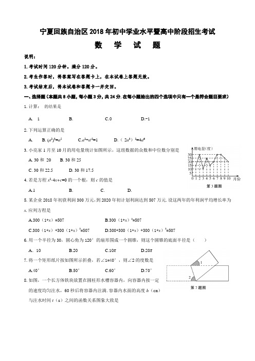 2018年宁夏中考数学试卷