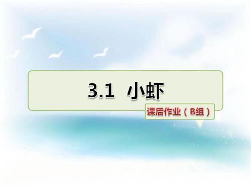 北师大版 小学三年级 语文下册 3.1 小虾 课后作业 课后作业 拔高习题课件