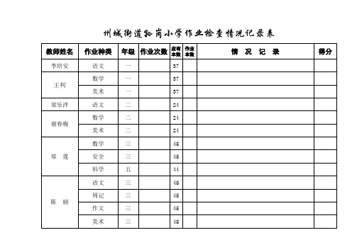 备课、作业、听课检查