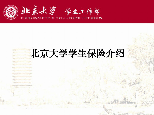 北京大学学生保险介绍